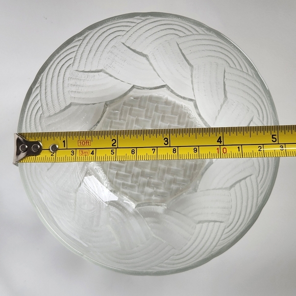 Vintage Pasari Wicker Pattern Glass Chip'N Dip Bowl Set - Picture 13 of 14